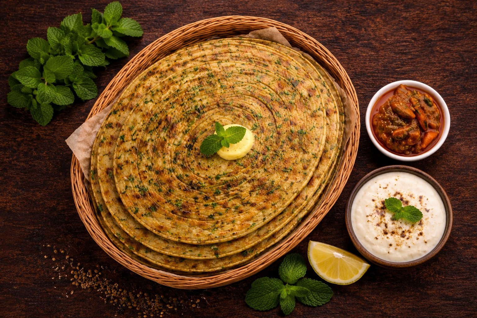 Pudina Parantha